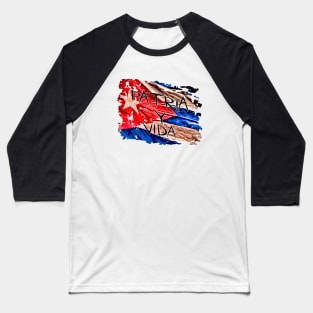 Cuba Patria y Vida Baseball T-Shirt